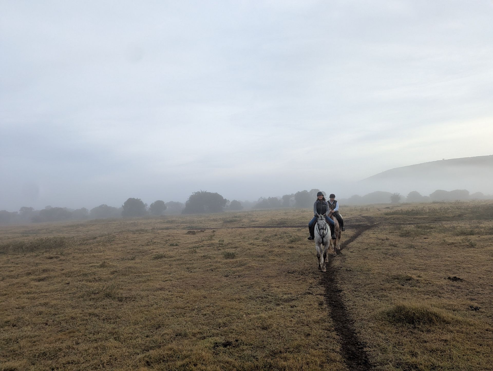 Horseriding from the campsite at Sangare conservancy