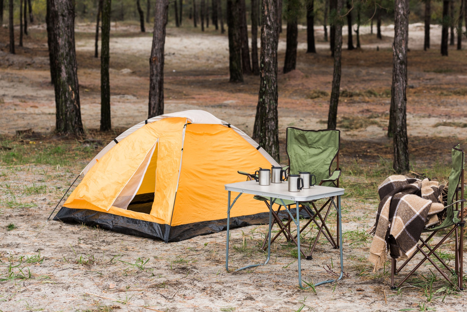 Compact folding camping table available for hire, great for cooking or dining outdoors in Kenya